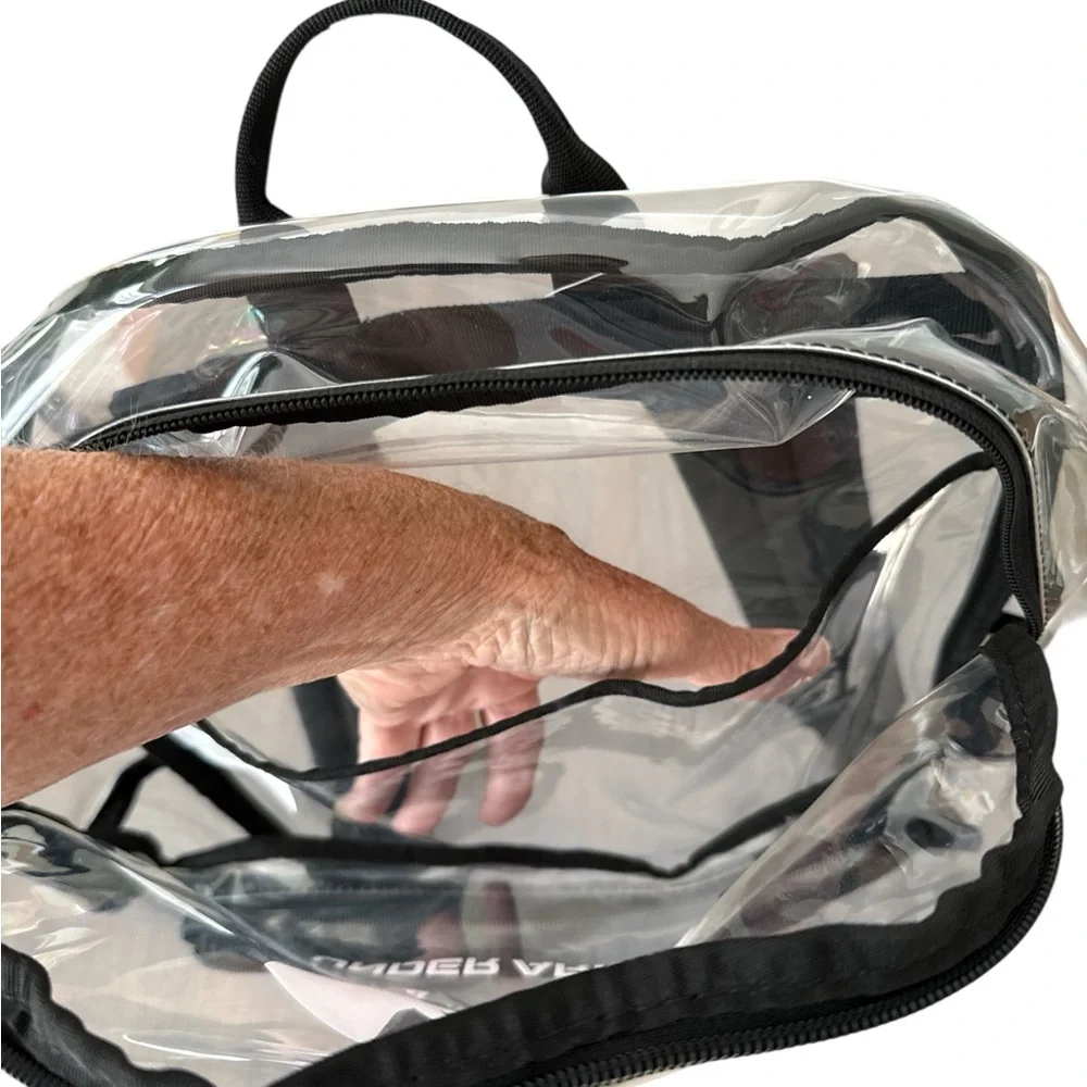 Under Armour Transparent Backpack with Black Accents, EUC, Unisex Backpack - Picture 8 of 10